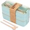 TARLINI Lunch Boxes for Adults with Plastic Silverware Bento Box Set with DividersChopsticks Food Storage Japanese Lunch Containers For Healthy Food Microwave & Dishwasher Safe Bento Boxes for Adults